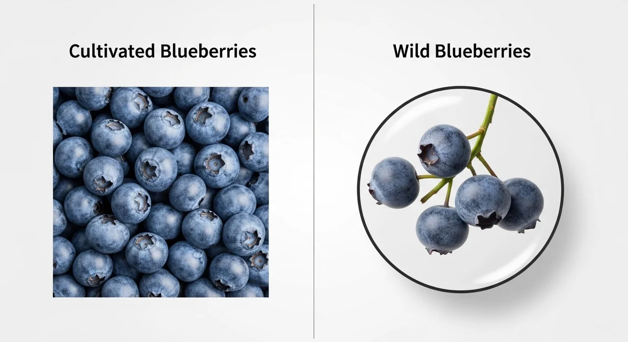 일반 블루베리와 야생 블루베리 영양 성분 비교