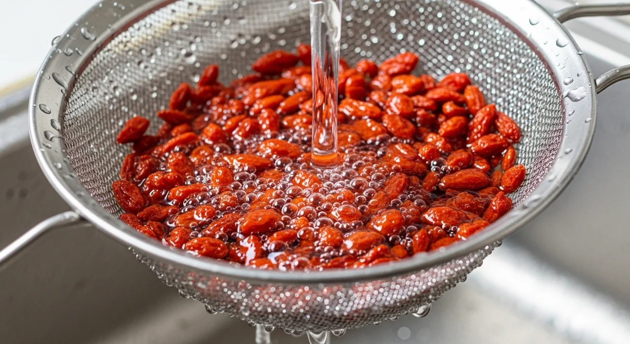 실패 없는 구기자차 준비하기: 재료 세척과 건조