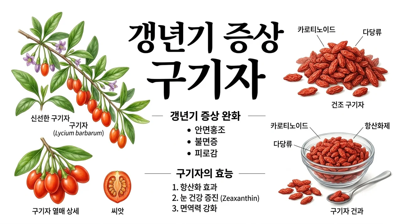 갱년기 증상 구기자가 꽉 잡아주는 여성 호르몬의 마법과 효능