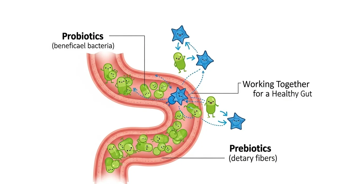 장 건강을 위한 프리바이오틱스와 유산균의 시너지
