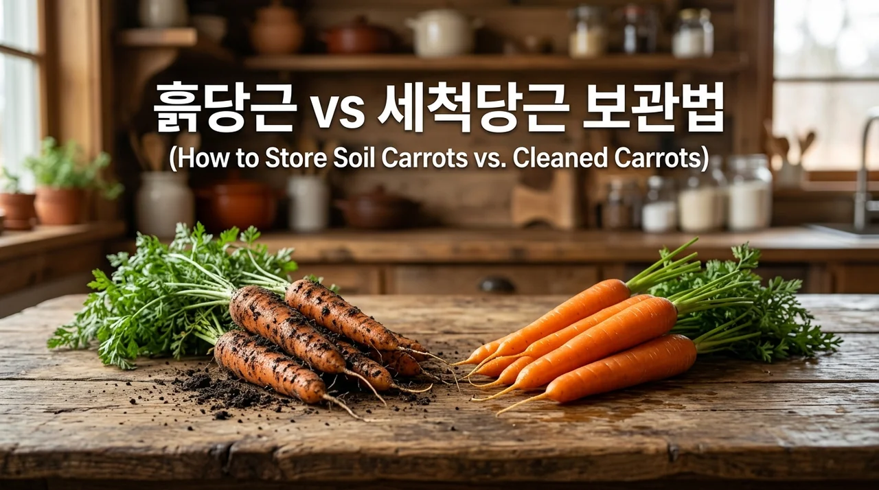 흙당근 vs 세척당근 더 오래 보관하는 방법과 유통기한 팩트 체크