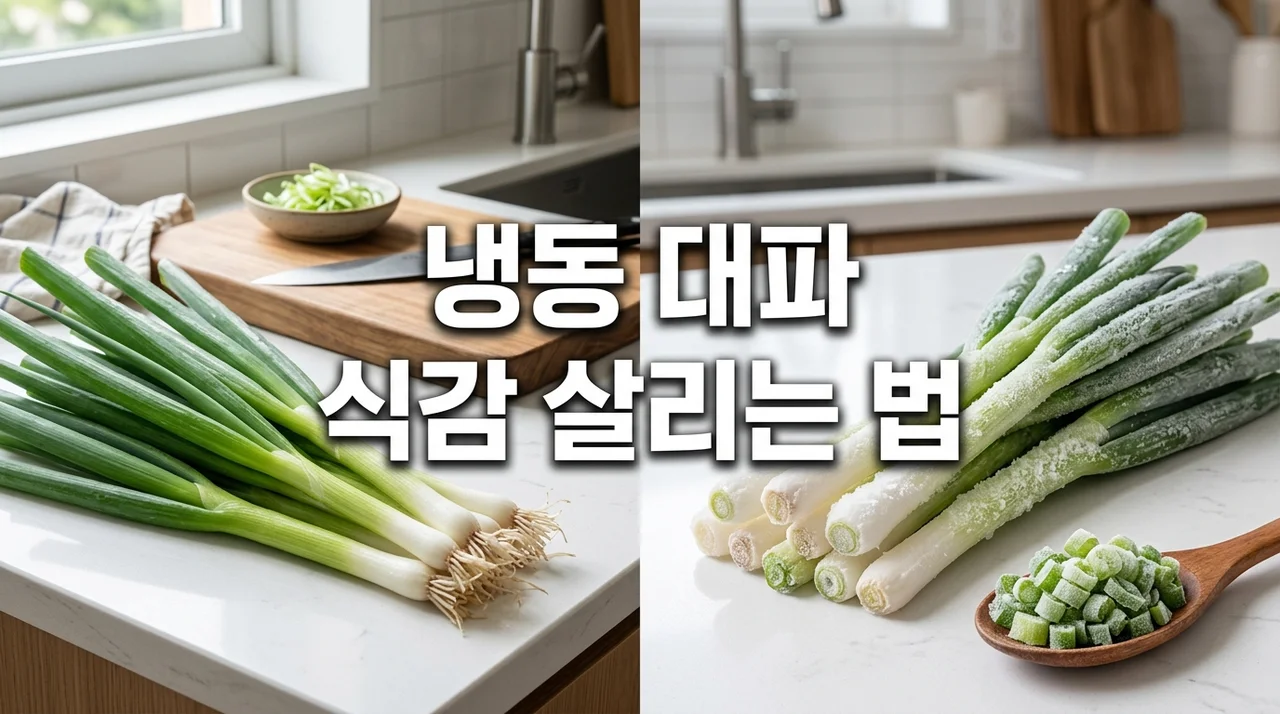 냉동 대파가 질겨지는 과학적 원인과 식감 살리는 해동법