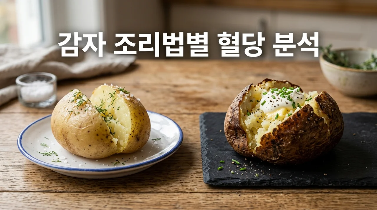 찐 감자 vs 구운 감자 조리법에 따른 칼로리와 GI지수 비교