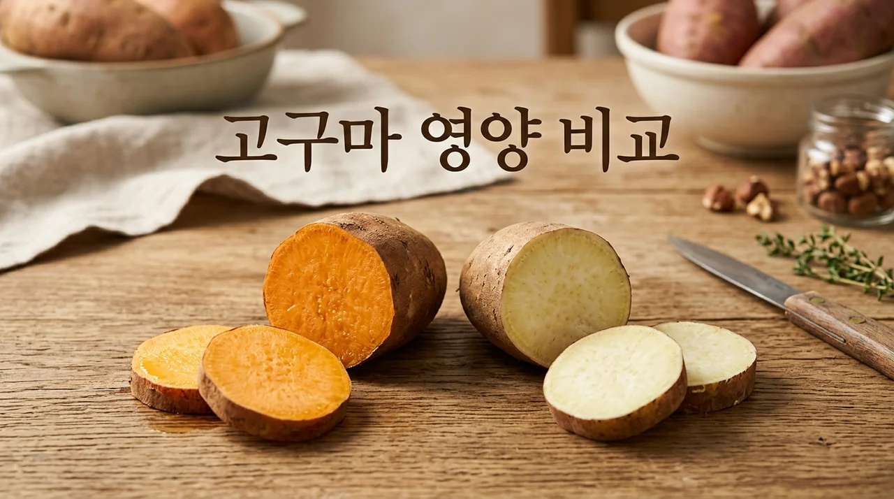 호박고구마와 밤고구마 당도와 탄수화물 함량 객관적 비교 및 영양학적 차이