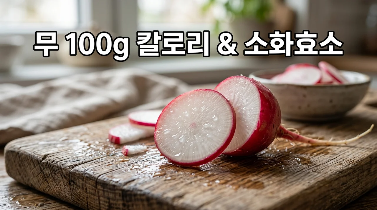무 100g당 칼로리와 천연 소화효소(디아스타아제) 성분 팩트 체크