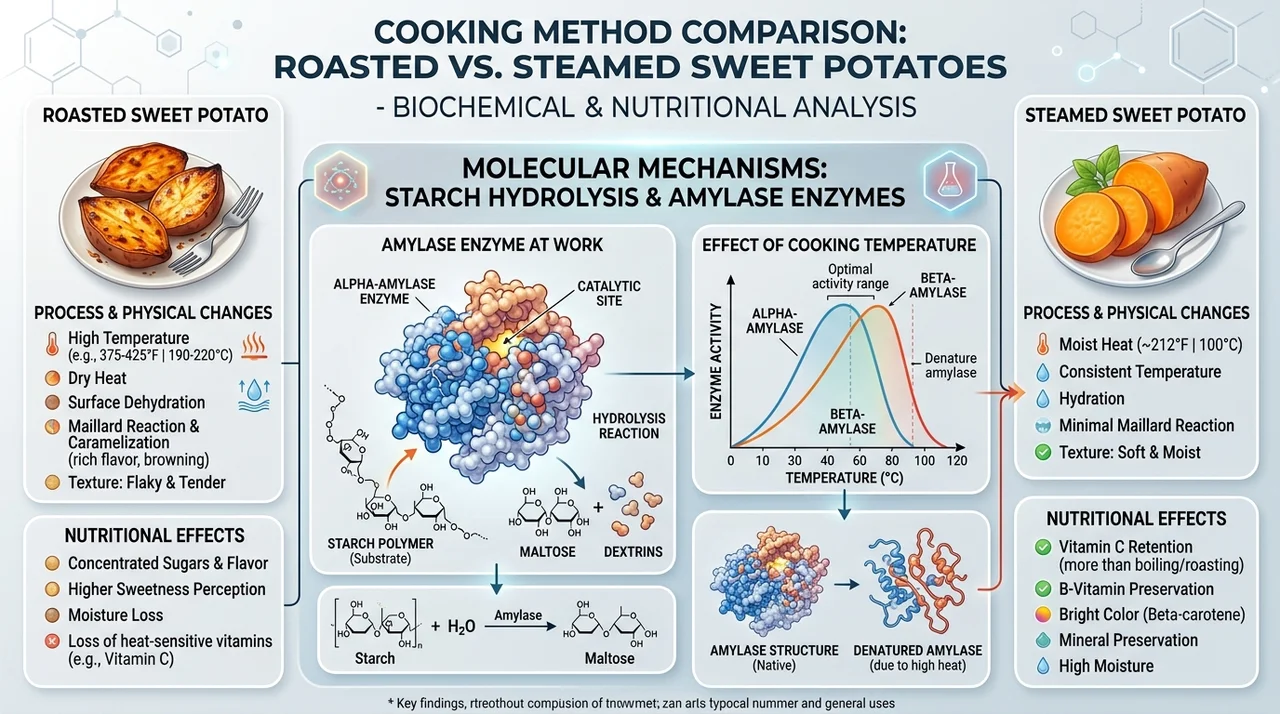 군고구마가 찐고구마보다 훨씬 달게 느껴지는 효소 아밀라아제 작용의 비밀