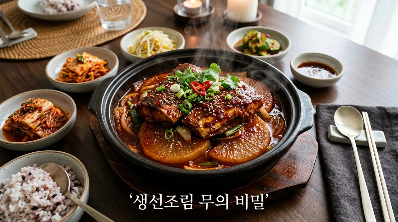생선조림 밑에 무를 까는 이유와 비린내 제거 및 감칠맛 과학적 원리