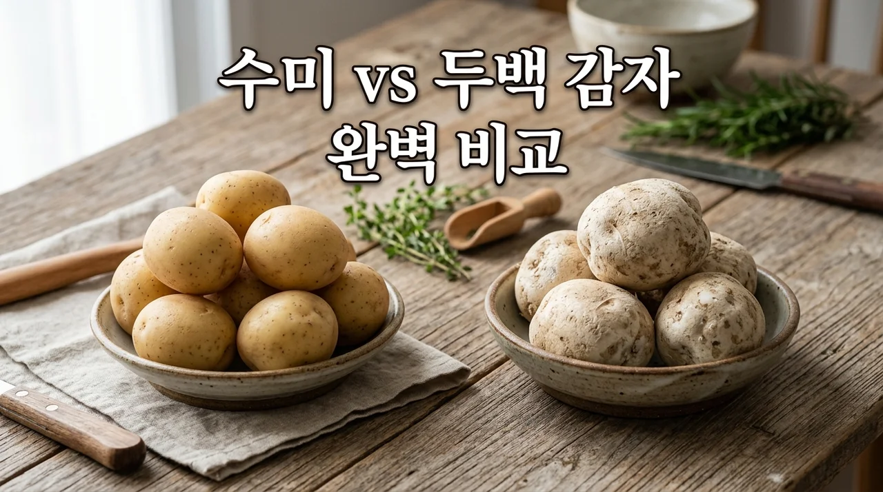 수미감자 vs 두백감자 요리 용도에 맞는 감자 품종 구별법 및 특징