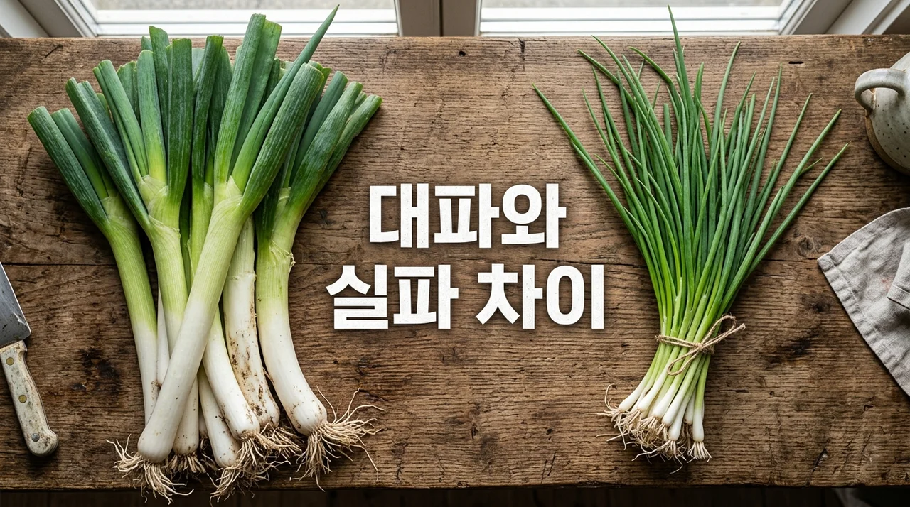 굵은 대파 vs 얇은 대파(실파) 식감 차이와 올바른 활용법