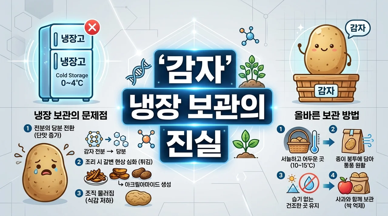 감자를 냉장고에 넣으면 발암물질(아크릴아마이드)이 증가한다? 팩트 체크