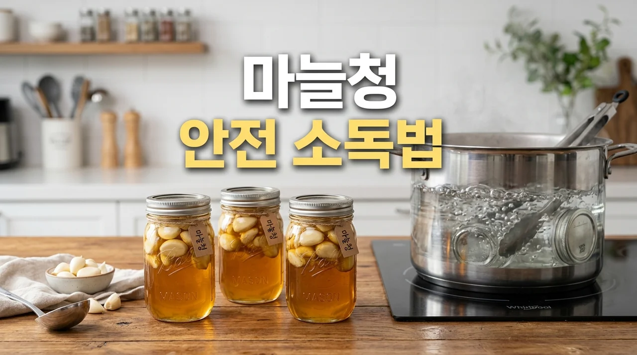 마늘청(꿀마늘) 담글 때 보툴리누스균 번식 막는 안전한 소독법