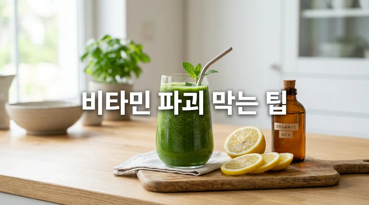 믹서기에 같이 갈아 먹을 때 비타민 파괴 막는 팁: 식초와 레몬즙의 과학적 효과