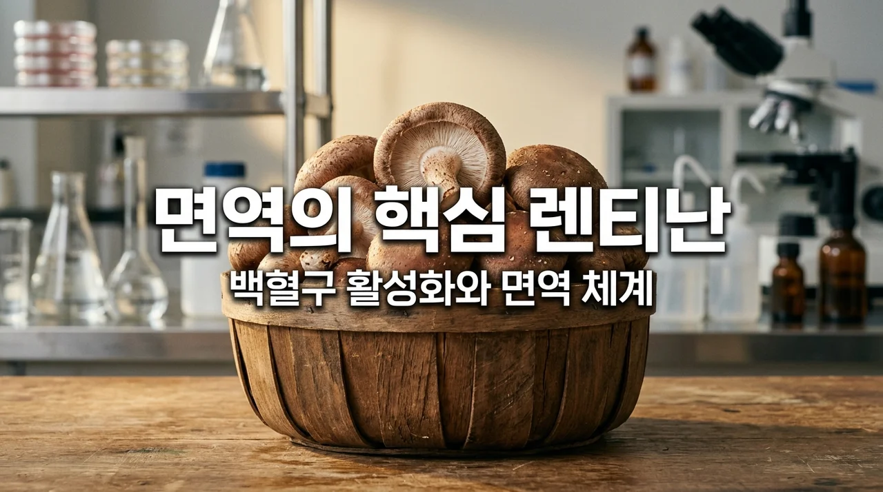 표고버섯 렌티난 효능 백혈구 면역 체계 활성 지표 및 섭취 가이드
