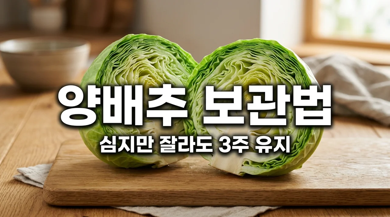 양배추 보관법 심지 제거가 핵심! 3주 넘게 싱싱한 수분 유지 비결