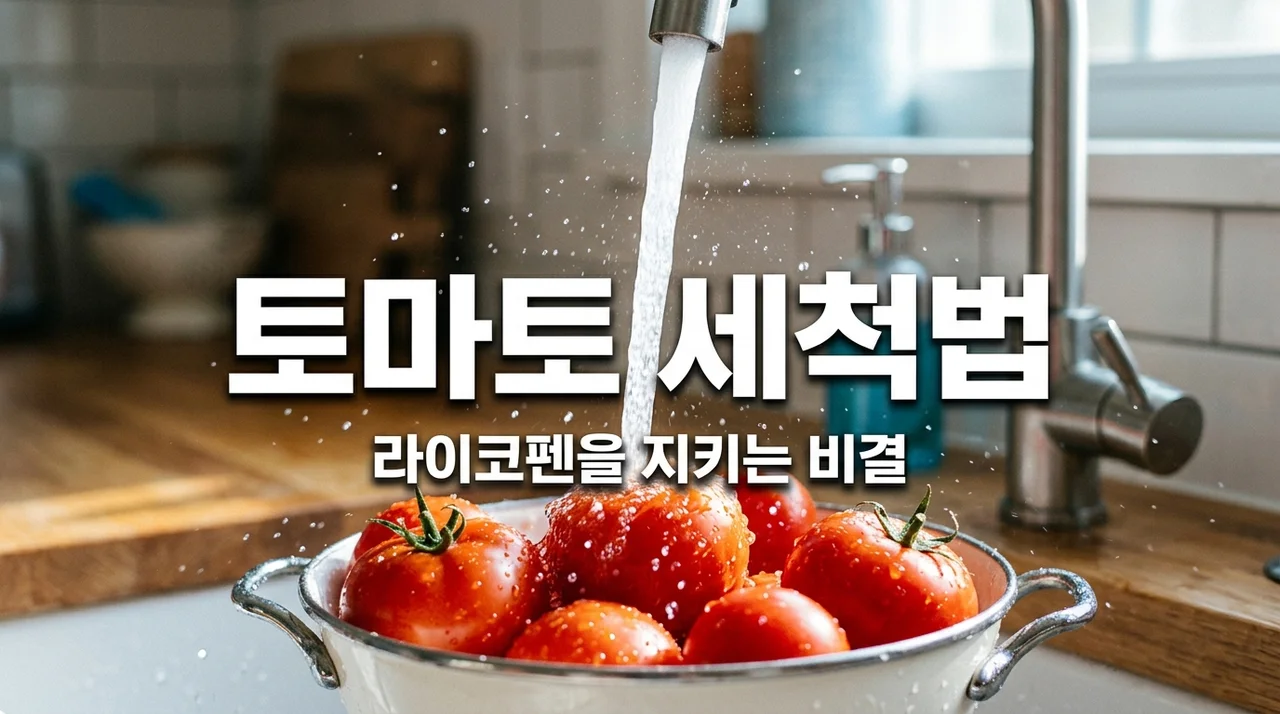 토마토 껍질 세척법, 라이코펜 보존하며 잔류 농약 제거하는 3단계