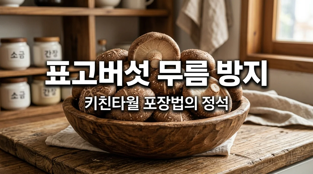생표고버섯 보관법 갓 무름 방지하는 키친타월 포장법 완벽 정리