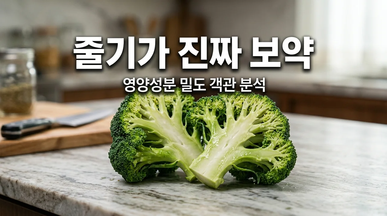 브로콜리 줄기 영양 성분 분석, 화뢰보다 비타민C와 식이섬유가 풍부할까?