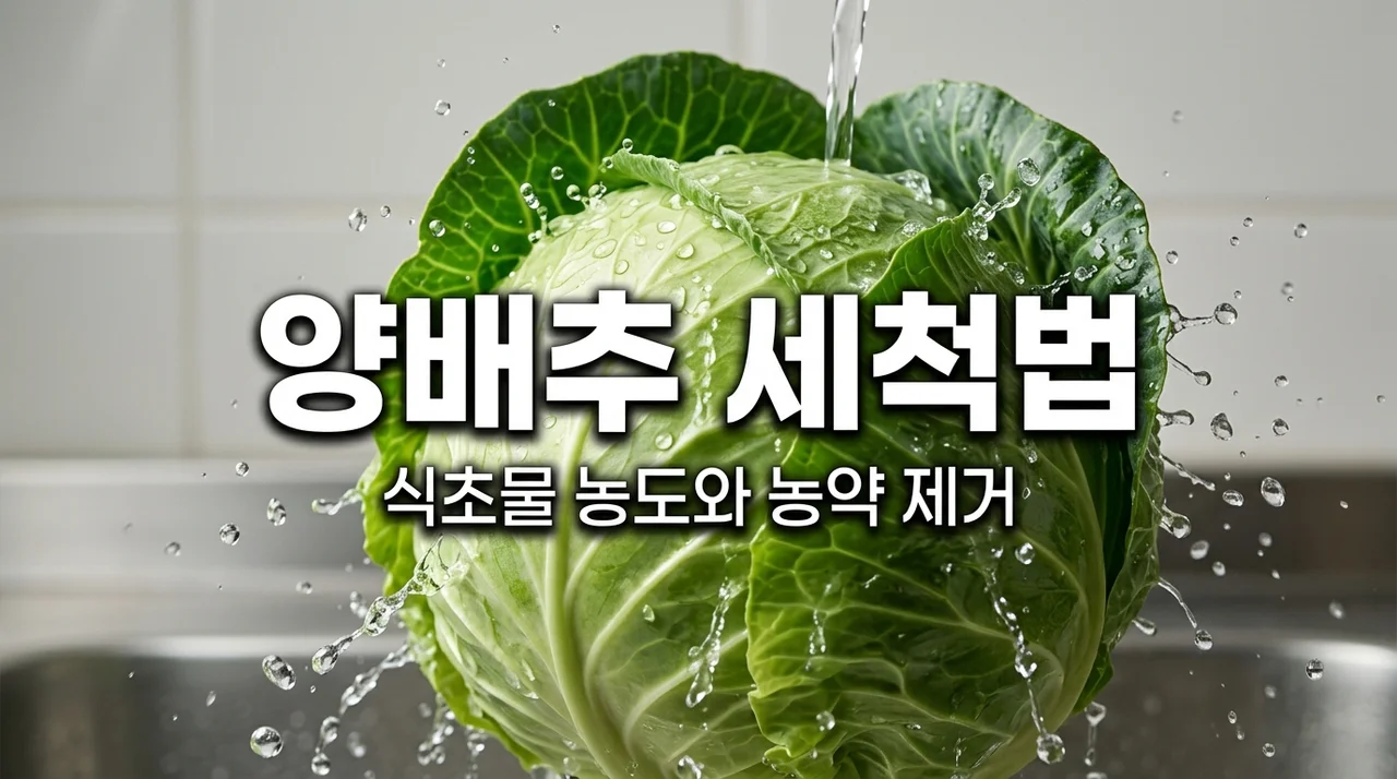 양배추 잔류 농약 제거, 식초물 농도 1%와 효과적인 세척 방법