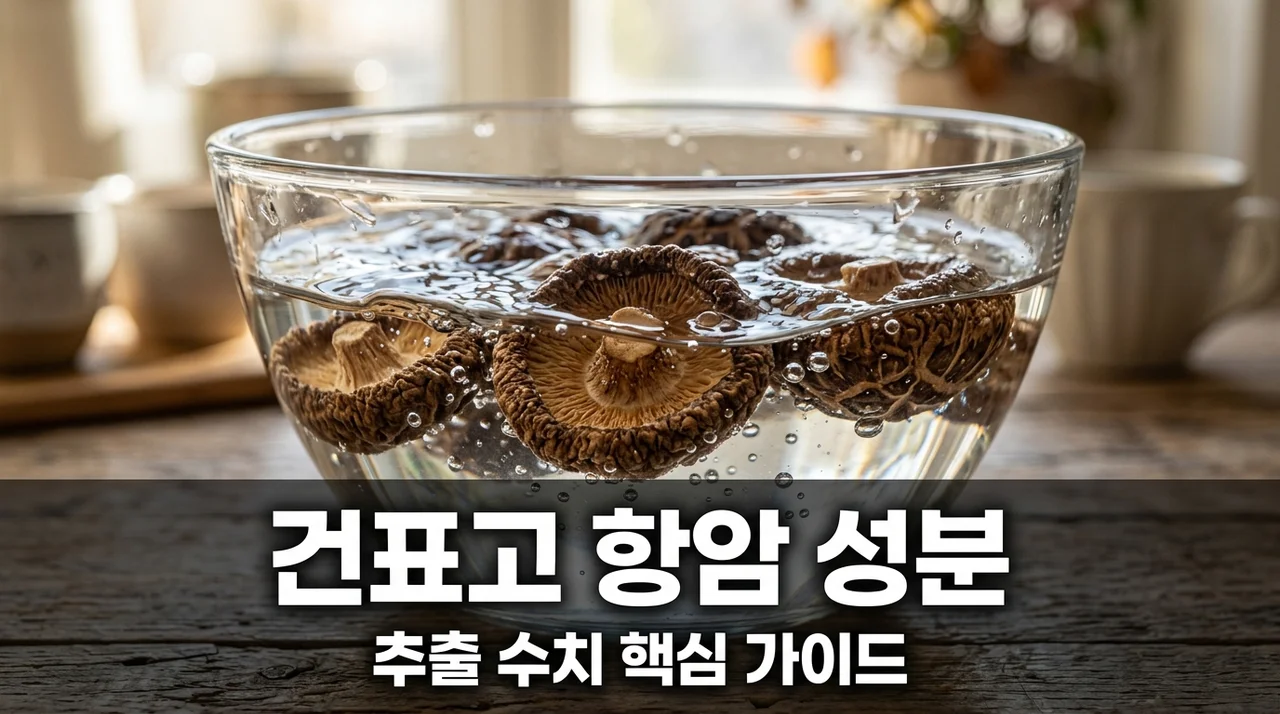 건표고버섯 항암 성분 추출 수치 분석, 가장 효과적인 섭취 시간은?
