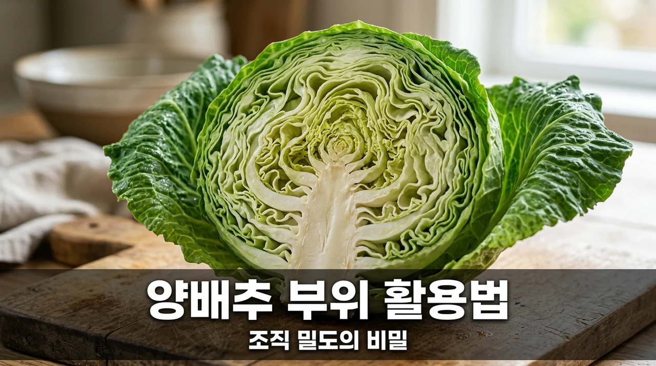 양배추 부위별 특징! 겉잎 vs 속잎 조직 밀도 차이에 따른 요리 비법