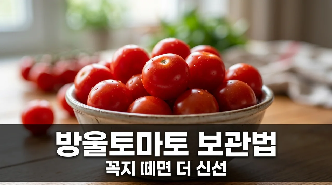 방울토마토 꼭지 제거 보관법! 과육 부패 늦추는 냉장 보관의 과학적 원리