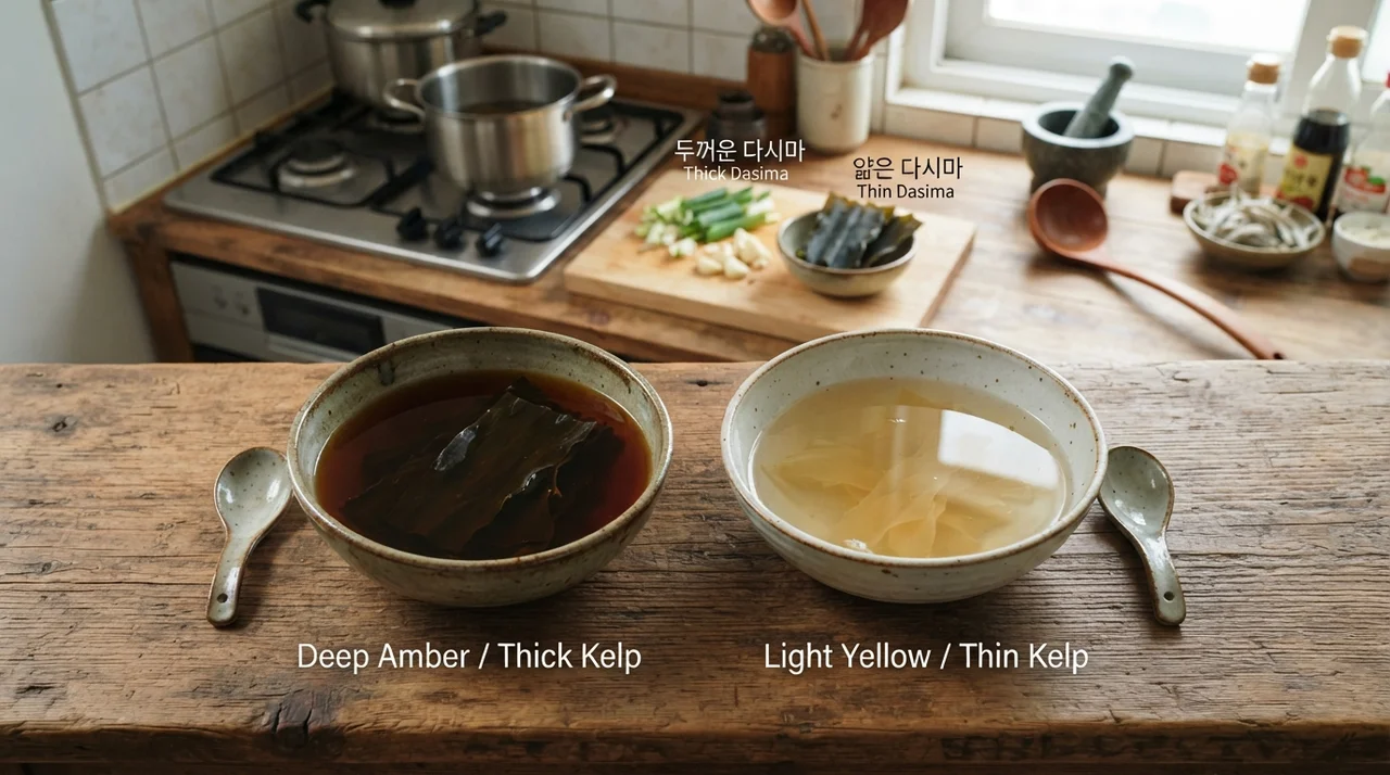 한눈에 비교하는 두께별 다시마 특징