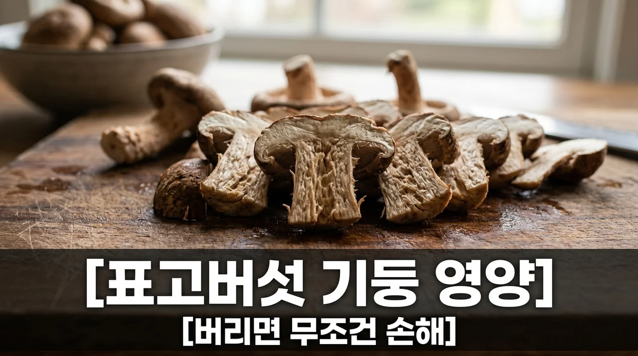 표고버섯 기둥 영양 분석: 버리면 손해인 식이섬유 함량과 활용 꿀팁