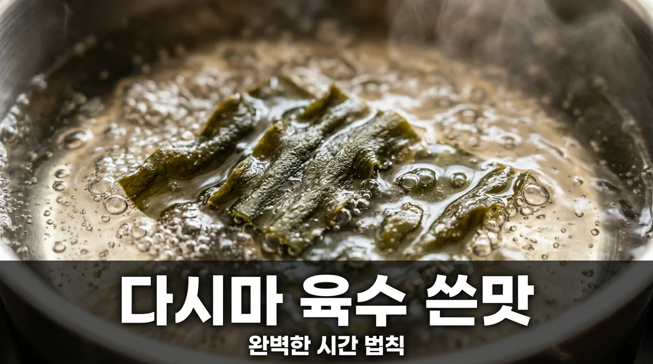 다시마 육수 쓴맛 없이 내는 비결, 탄닌 억제하는 황금 가열 시간