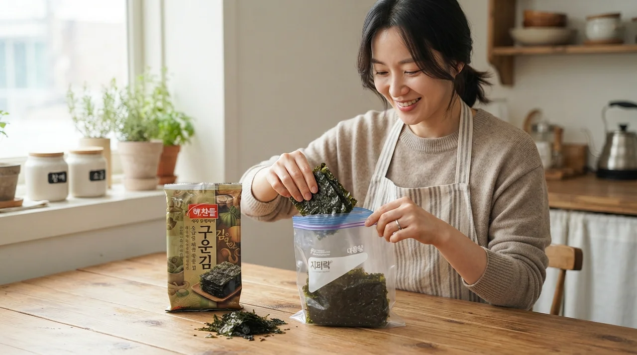 지퍼백을 활용한 5단계 진공 보관법
