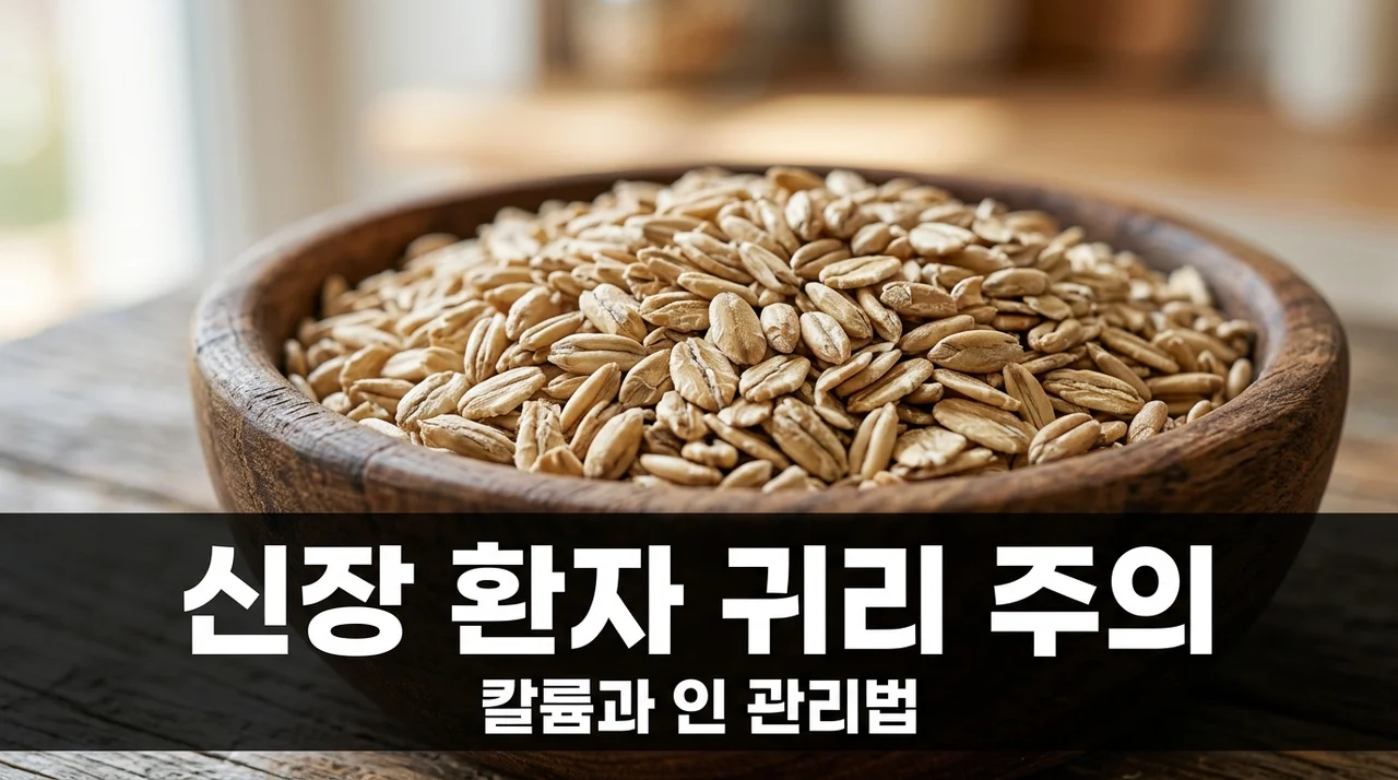신장 질환자 귀리 섭취 전 필독! 칼륨 인 배출 저하 시 주의사항