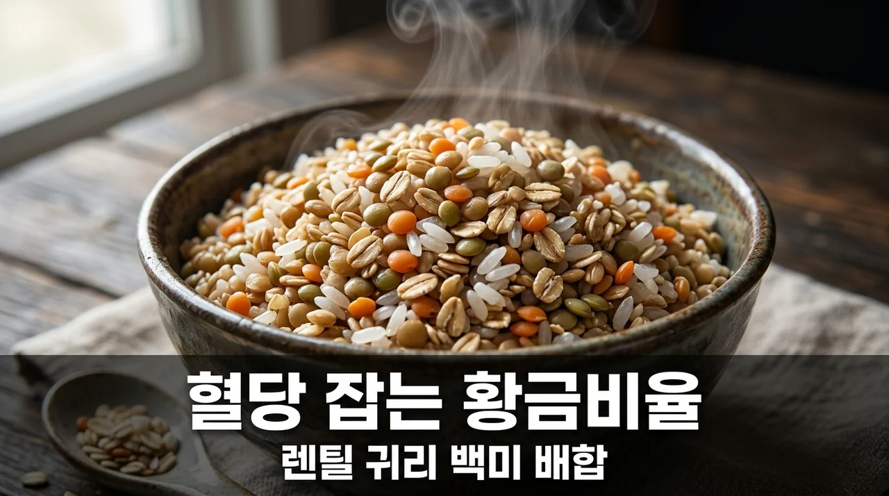 당뇨 식후 혈당 낮추는 렌틸콩 귀리 백미 황금 배합비 가이드