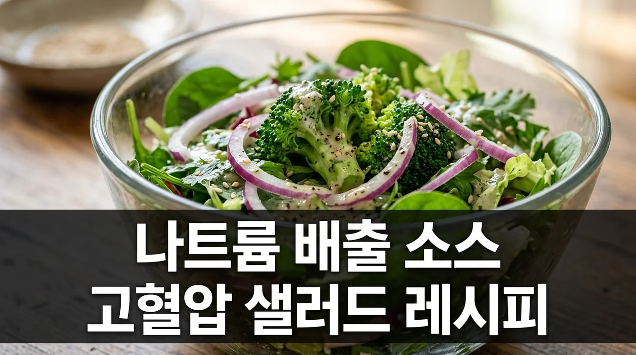 고혈압 나트륨 배출 돕는 브로콜리 양파 샐러드 소스 황금레시피