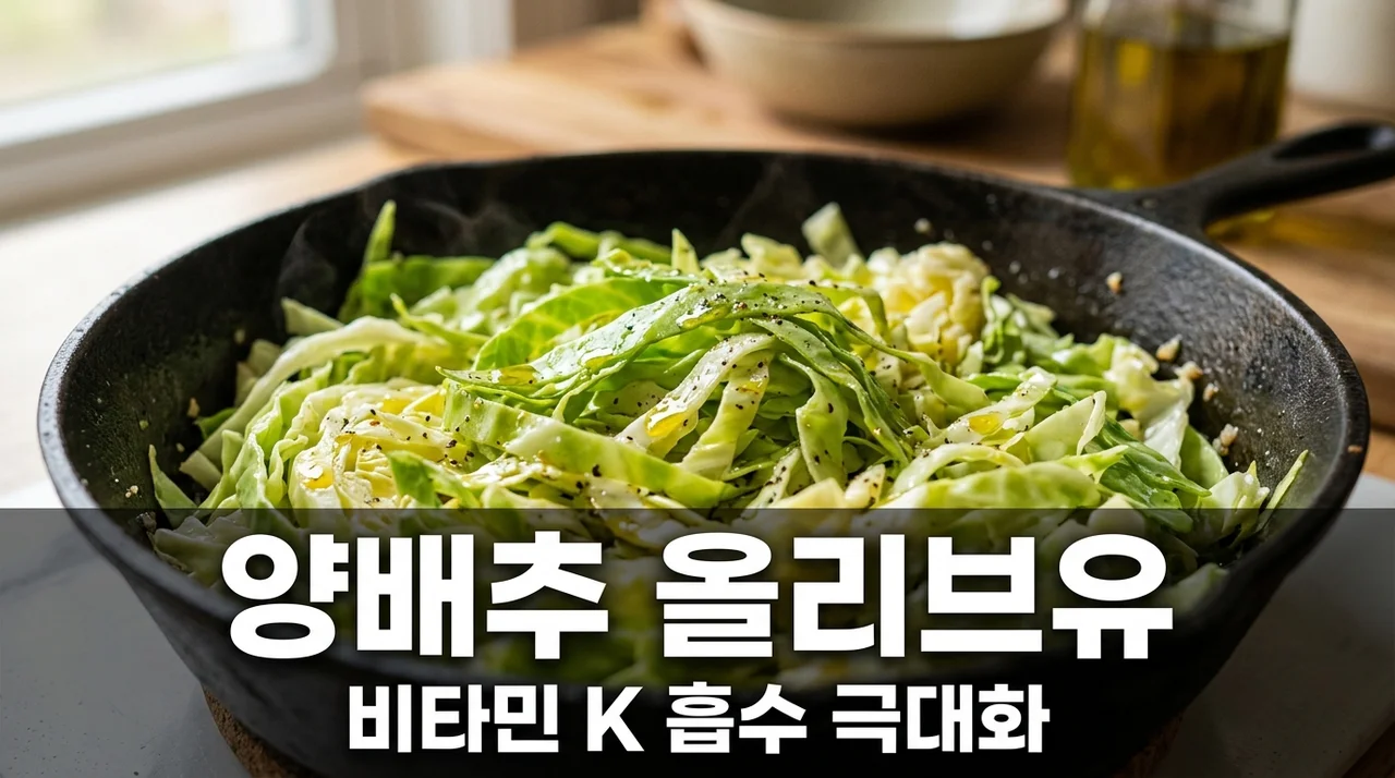 양배추 비타민 K 흡수율 8배 높이는 올리브유 조리법 완벽 정리