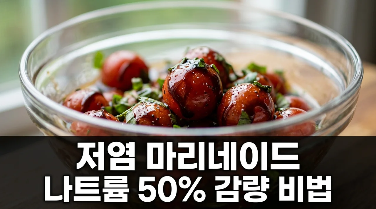 토마토 마리네이드 발사믹 식초 배합 황금비율! 나트륨 50% 줄이는 레시피