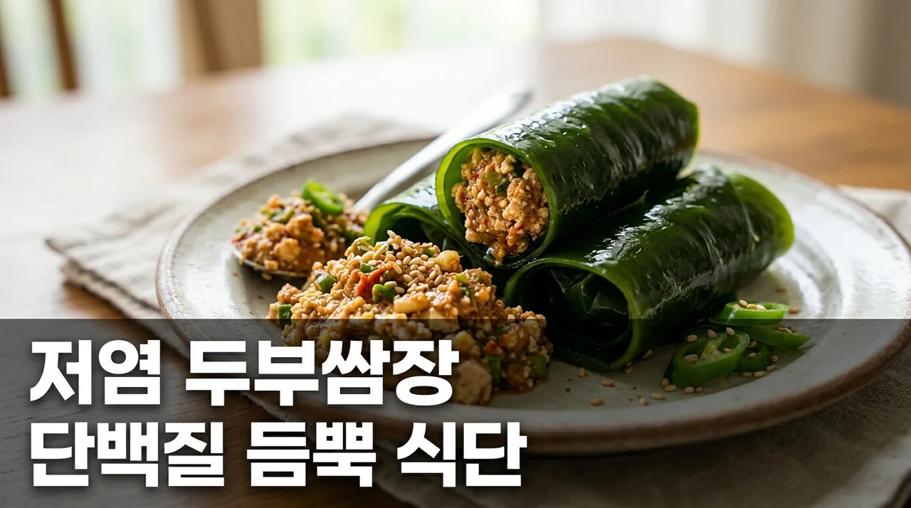 저염 다이어트 다시마 쌈 두부 쌈장 단백질 정량 계산과 황금 레시피