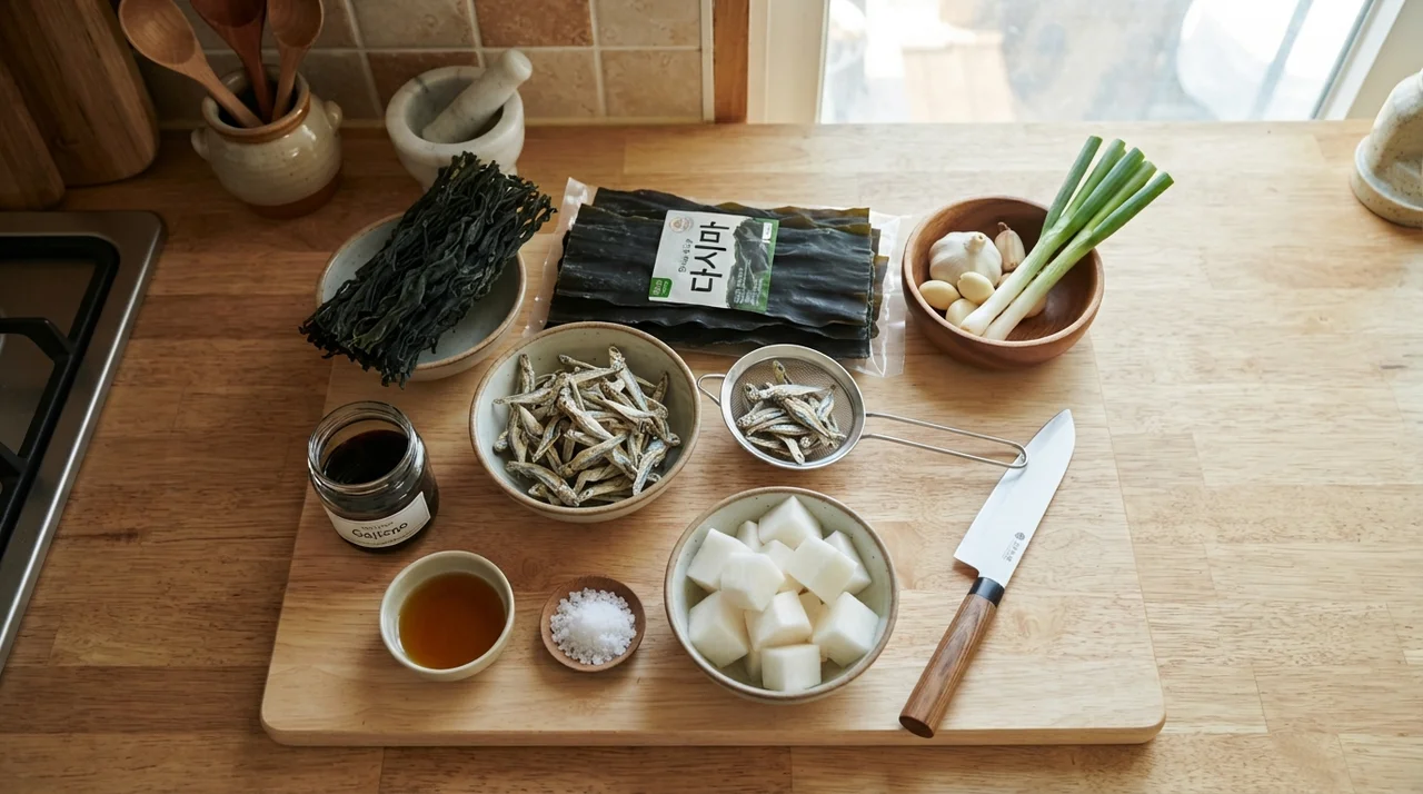 황금비율 김 육수 준비물 체크리스트