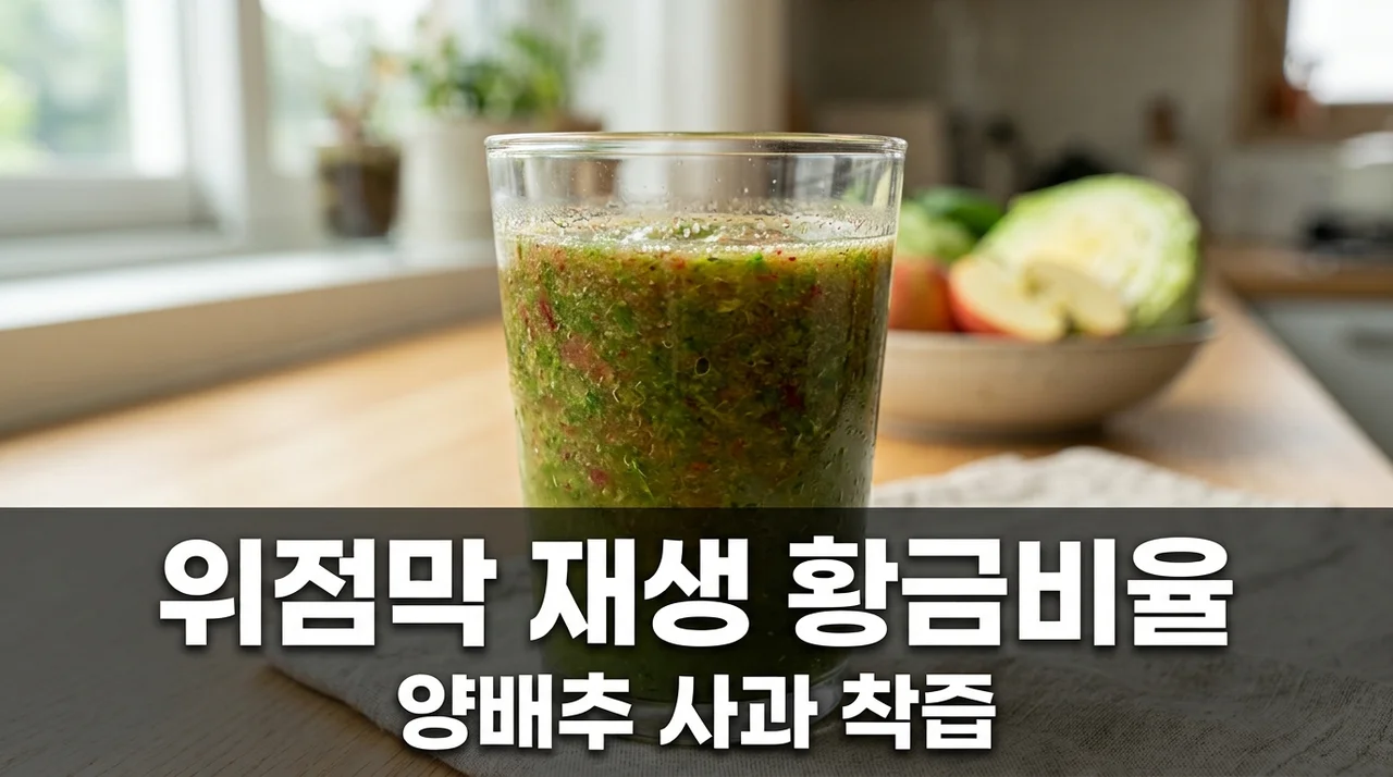 위장 점막 재생 양배추 사과 착즙 황금비율 및 속 편한 착즙법