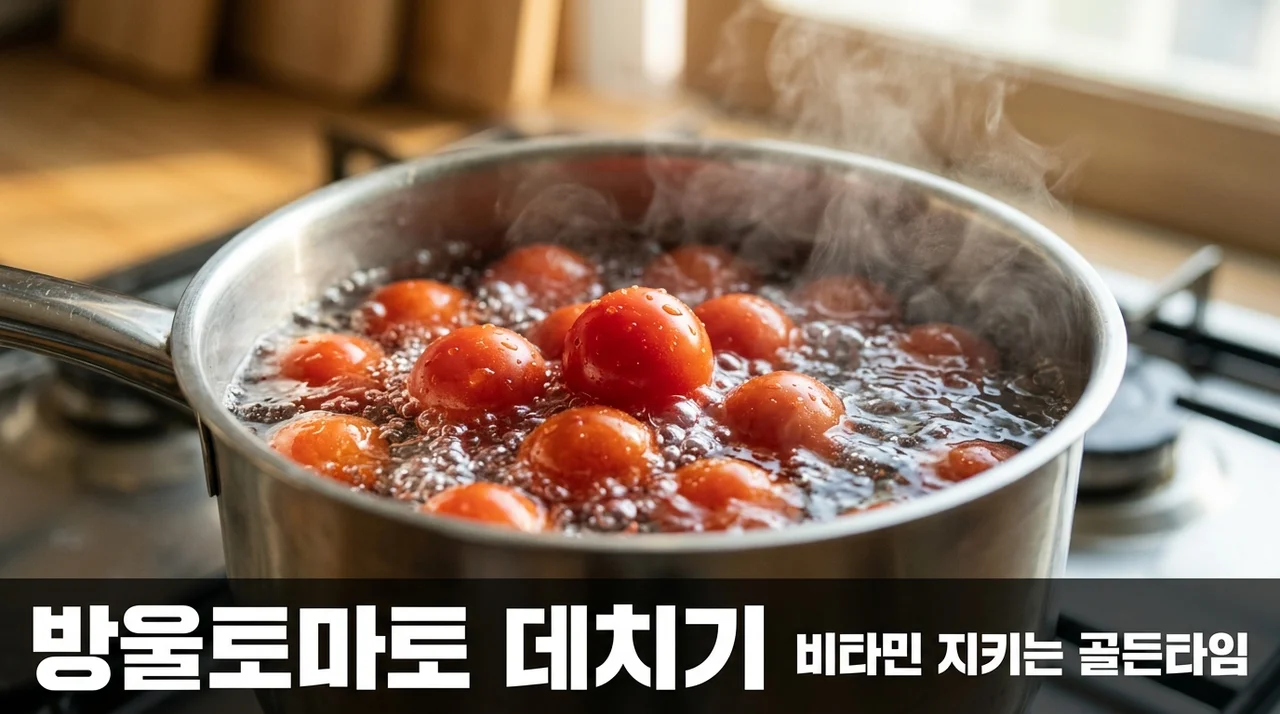 방울토마토 데치기 시간 수용성 비타민 손실 줄이는 골든타임 10초