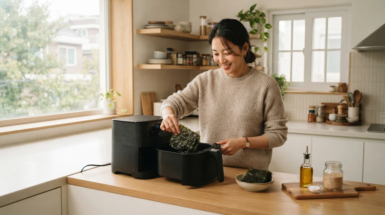 당독소 억제 다시마 부각 에어프라이어 적정 온도는?