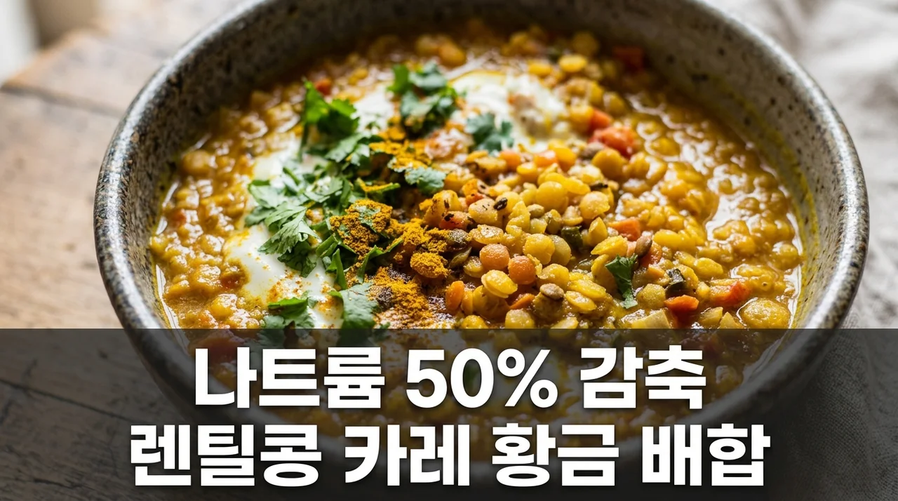 나트륨 50% 줄이는 렌틸콩 카레 강황 가루 배합비 비법