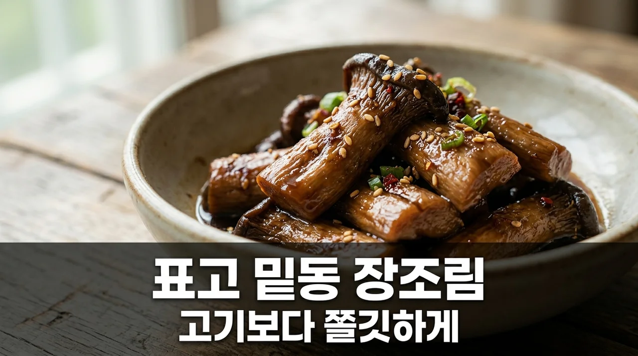 표고버섯 밑동 장조림 만들기, 쫄깃함 2배 살리는 결 찢기 손질법