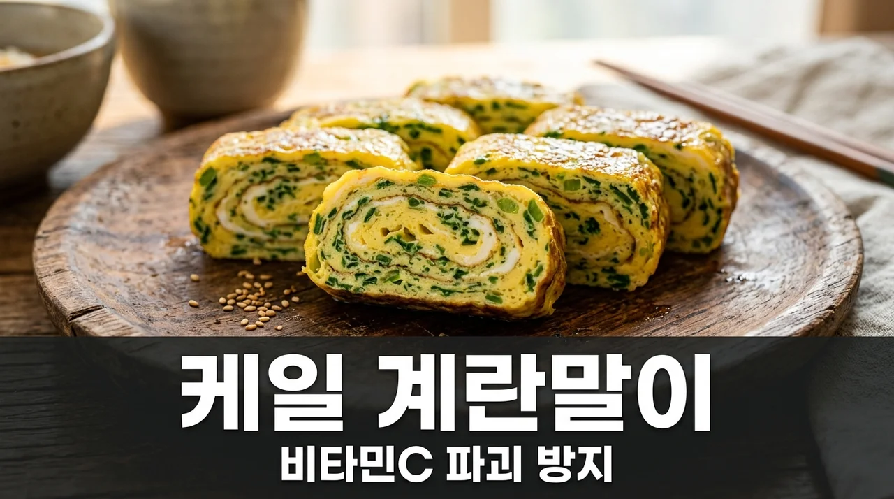 케일 계란말이 비타민 C 산화 방어 가열 조리 지표 극대화법