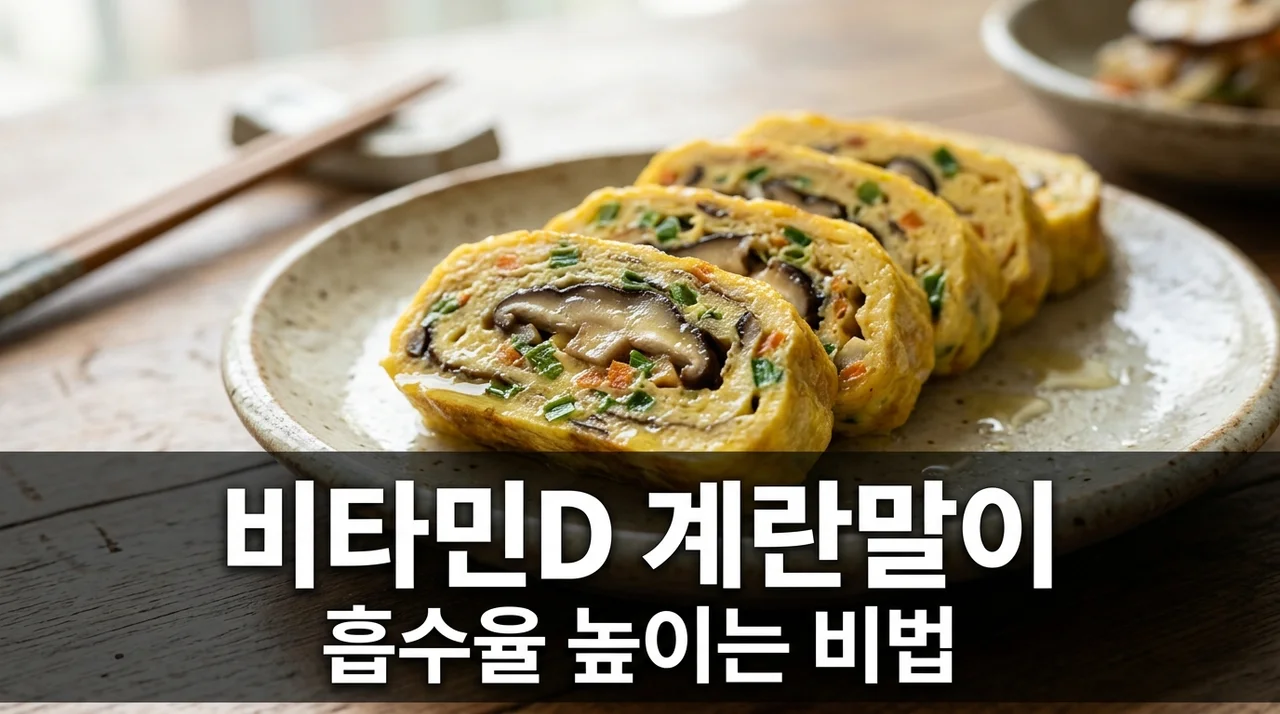 비타민 D 흡수율 5배 높이는 표고버섯 계란말이 지용성 조리법