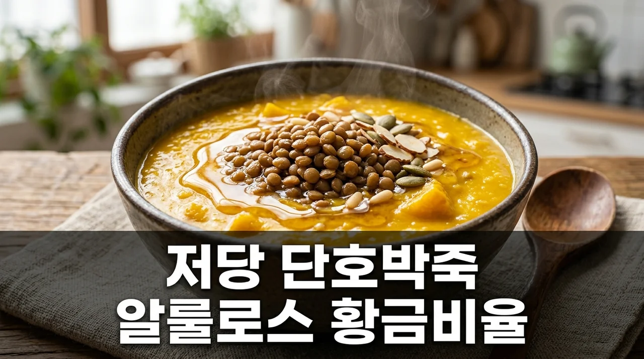 알룰로스 렌틸콩 단호박죽 배합 비율: 당뇨 다이어트 저당 레시피
