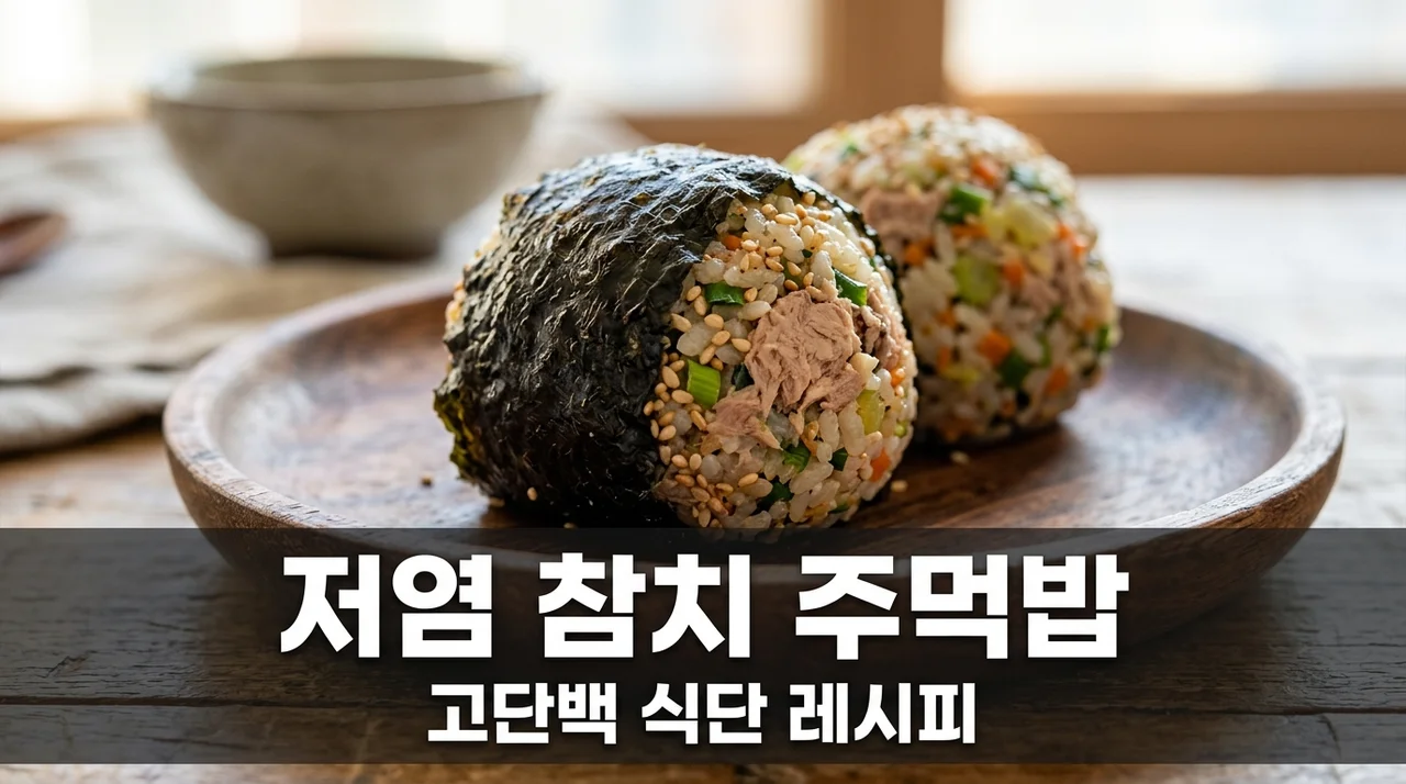 나트륨 저감 김 참치 주먹밥 만들기! 고단백 다이어트 레시피