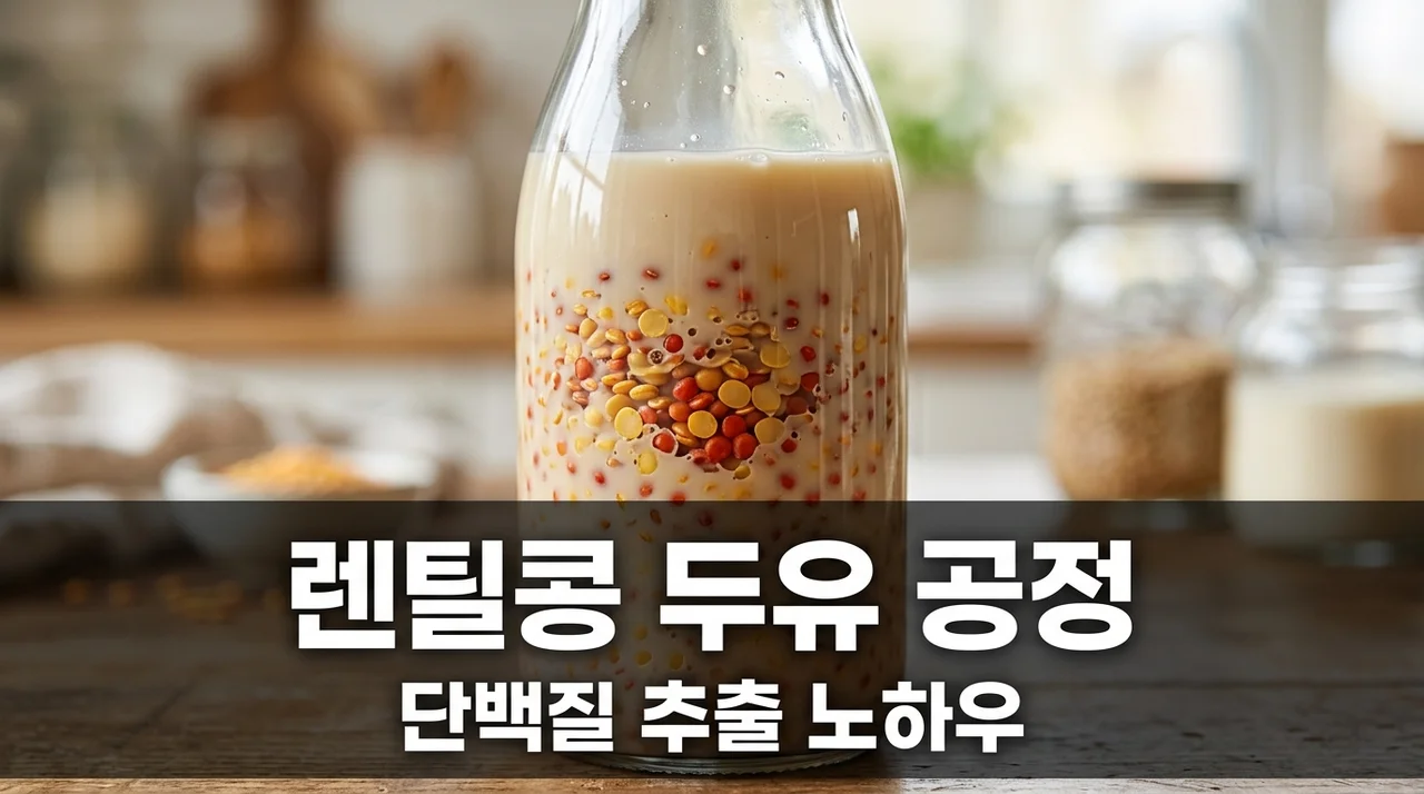 무첨가 렌틸콩 두유 단백질 추출 블렌딩 제조 공정 완벽 정리