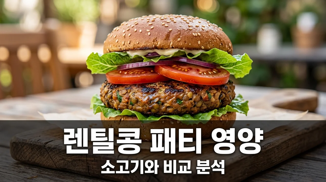 렌틸콩 패티 영양 분석 및 소고기 비교 정리