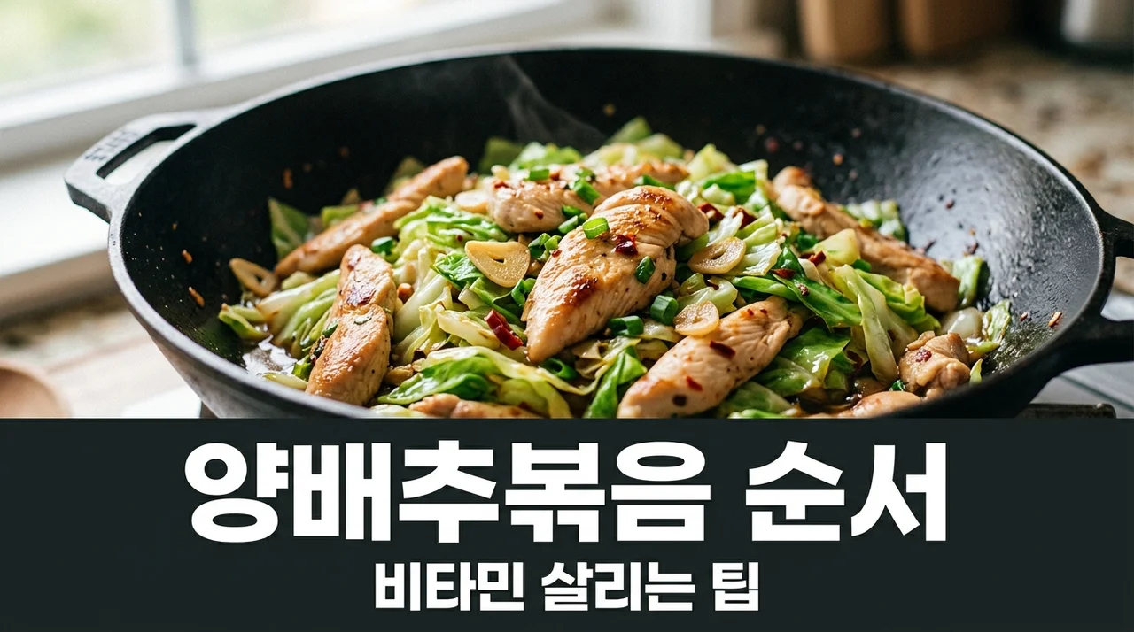 닭가슴살 양배추 볶음 순서, 비타민 지키는 황금 투입 타이밍