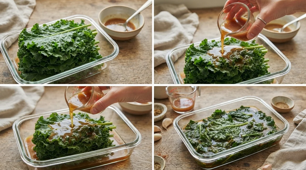 아삭한 저염 케일 장아찌 4단계 실전 레시피