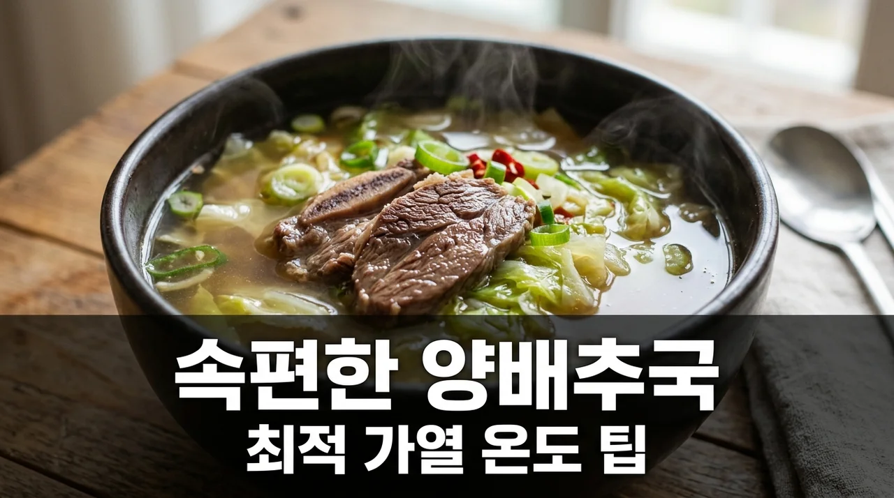 양배추 소고기 맑은 국 가열 온도, 위장 부담 없는 속 편한 조리법